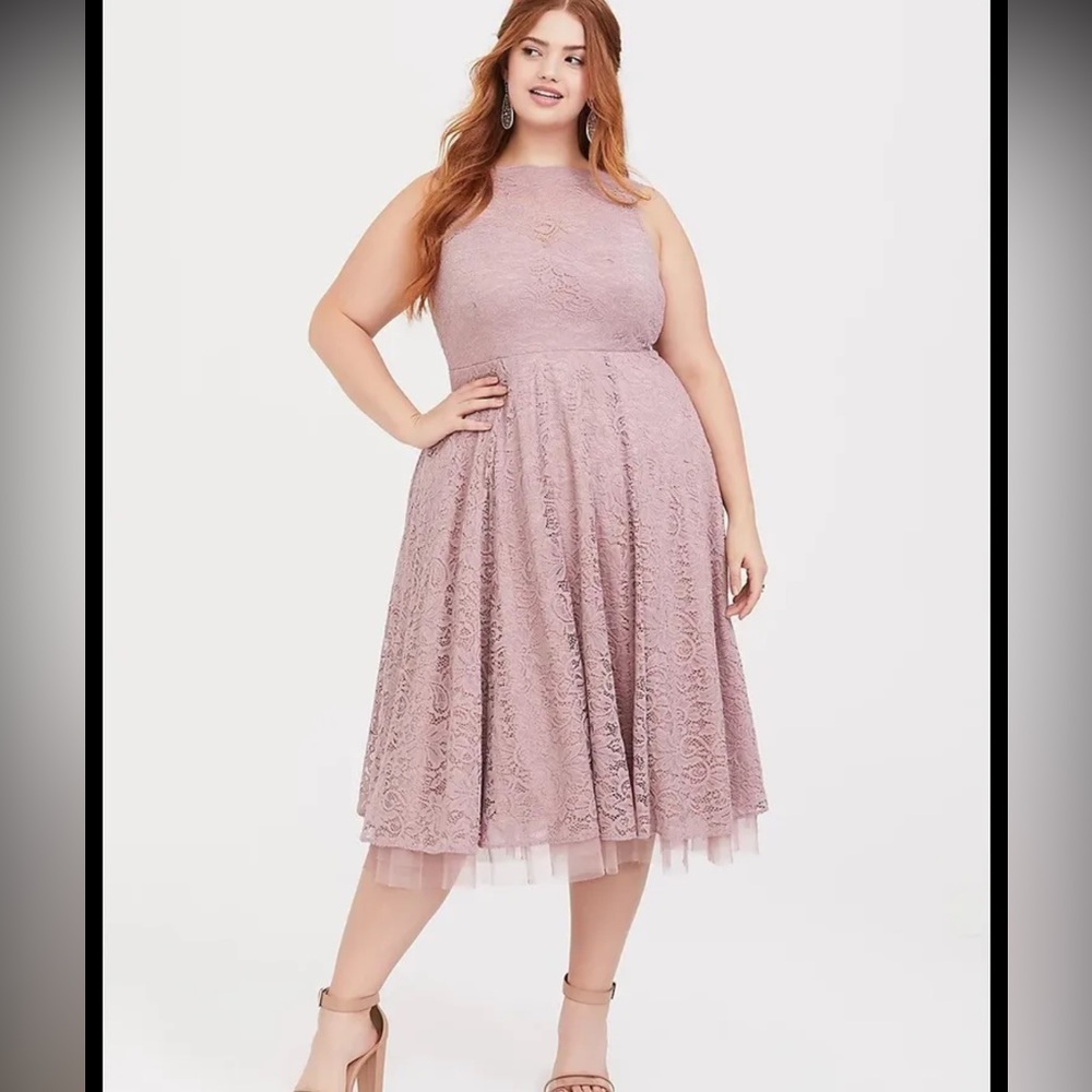 Dusty Pink Torrid Dress sz 18